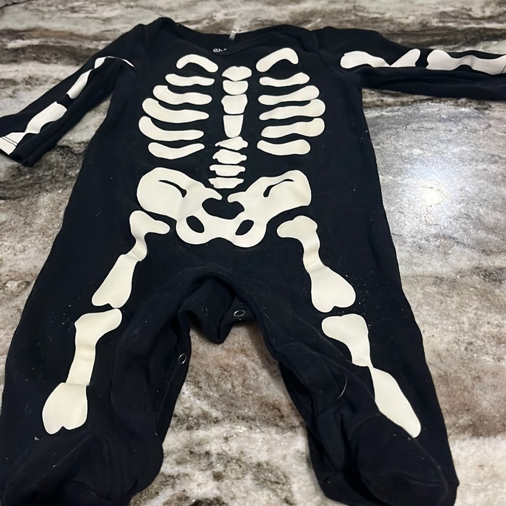 Chick Pea glow in the dark skeleton one piece